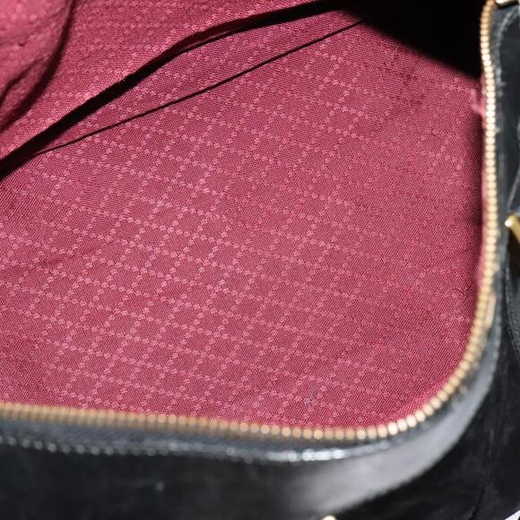 GUCCI Boston Bag Suede Black Gold - Picture 16 of 16